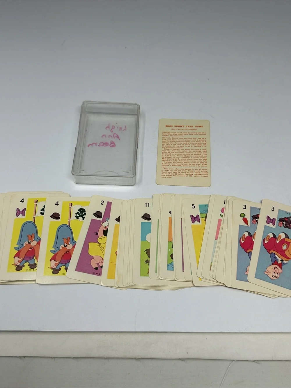 Vintage Bugs Bunny Card Game Whitman 1966 Complete 4474:29 W/Case O2